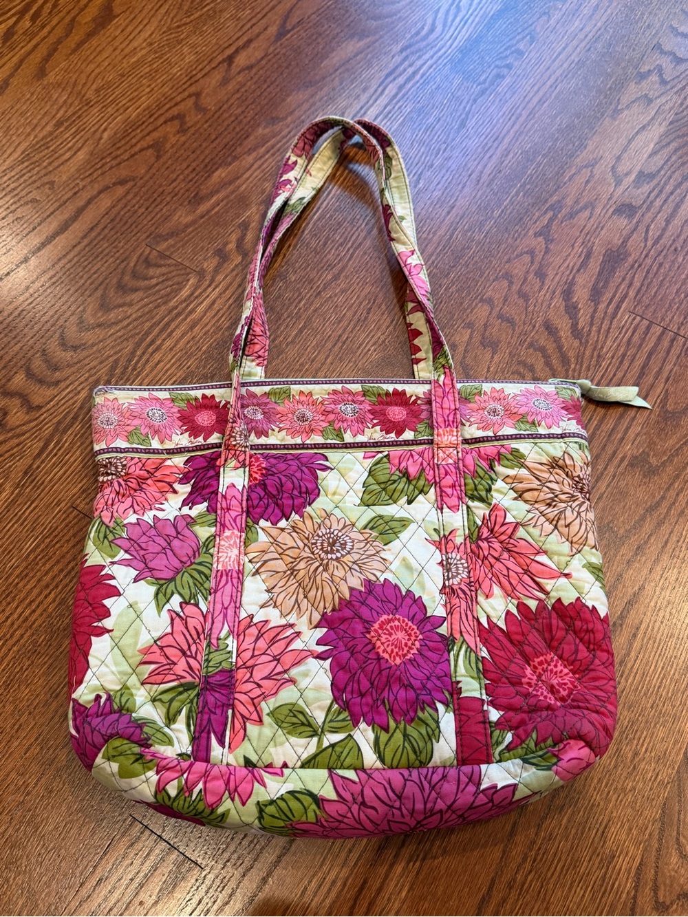 Vera Bradley Hello Dahlia Quilted Shoulder Tote